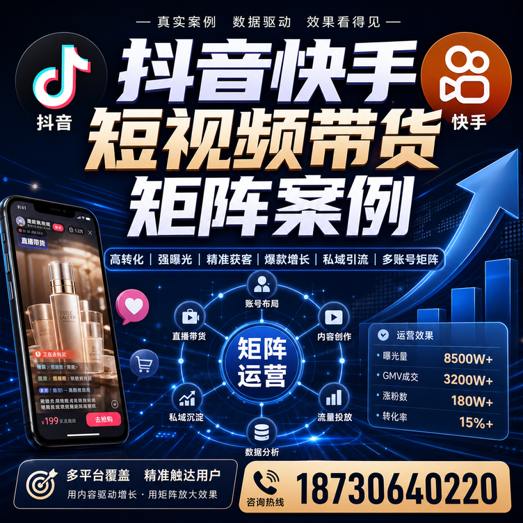 那曲短视频带货团队多平台矩阵自动分发案例